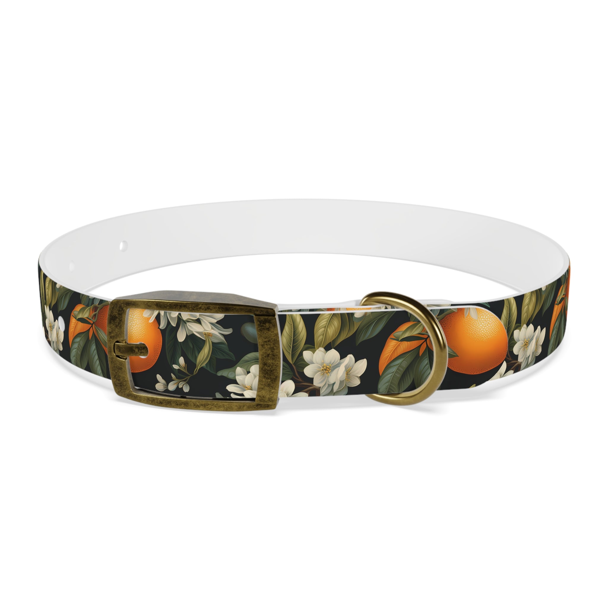 Orange Blossom Pattern - Hypoallergenic Waterproof Dog Collar - Proudly Made in USA - Pet Crate | Trusted and Loved by Pet Lovers