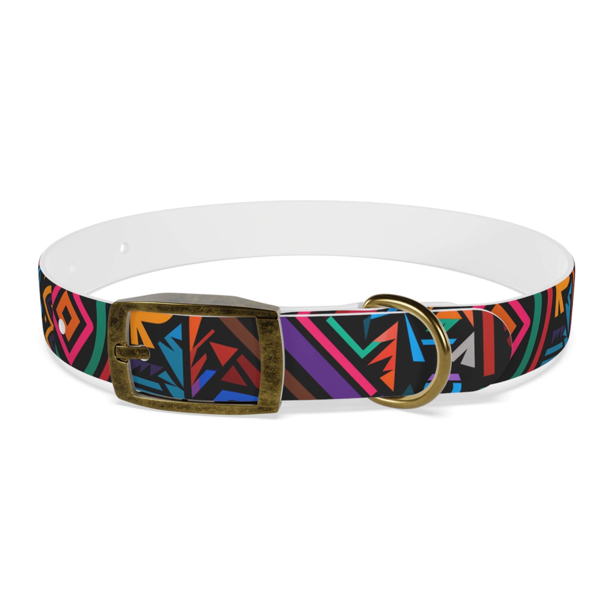 Bold Geometric Colorway - Waterproof Hypoallergenic Dog Collar - Made in USA - Pet Crate | Trusted and Loved by Pet Lovers