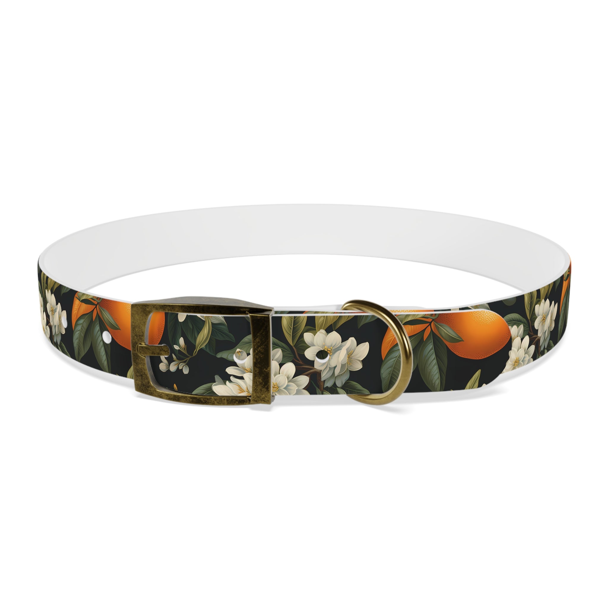 Orange Blossom Pattern - Hypoallergenic Waterproof Dog Collar - Proudly Made in USA - Pet Crate | Trusted and Loved by Pet Lovers