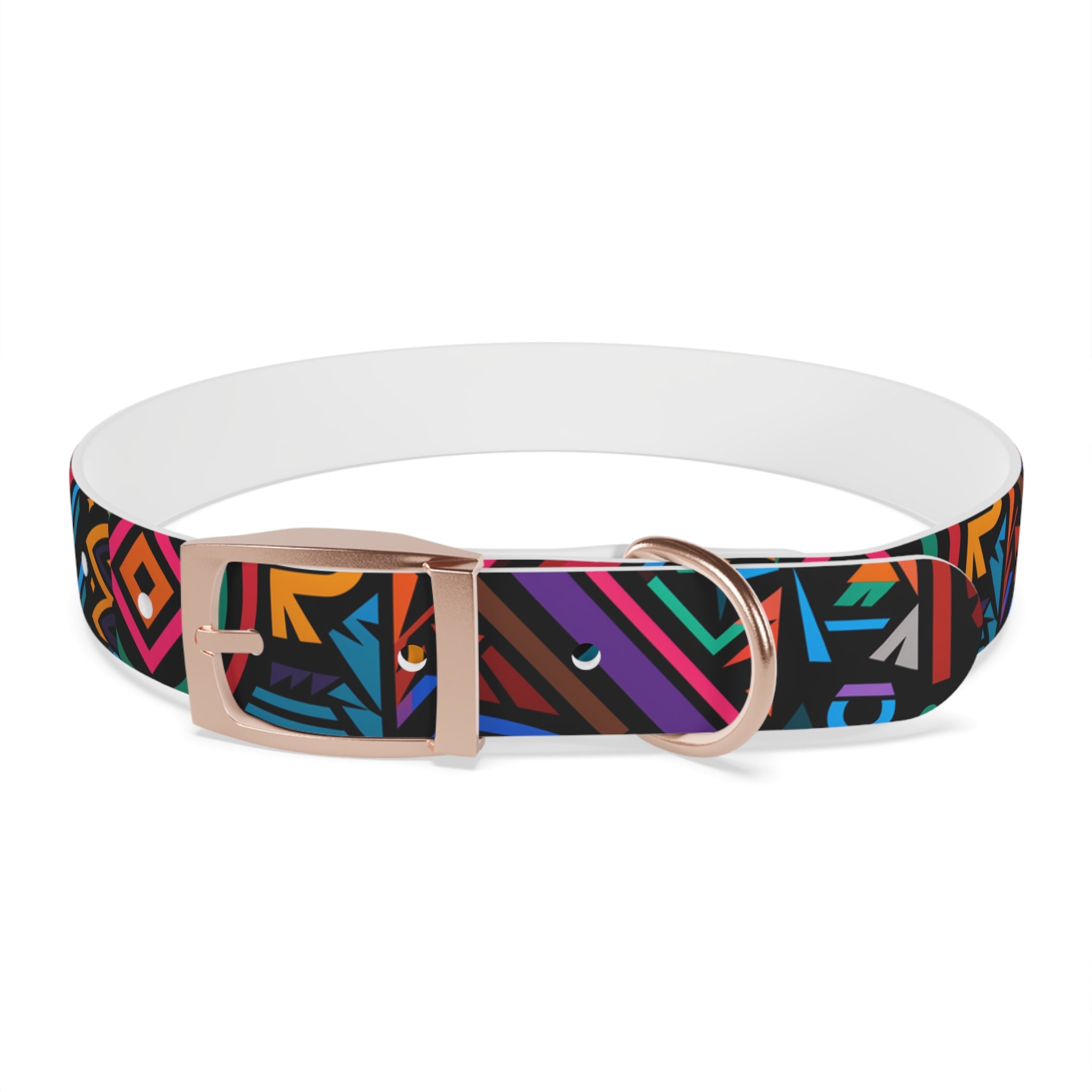Bold Geometric Colorway - Waterproof Hypoallergenic Dog Collar - Made in USA - Pet Crate | Trusted and Loved by Pet Lovers