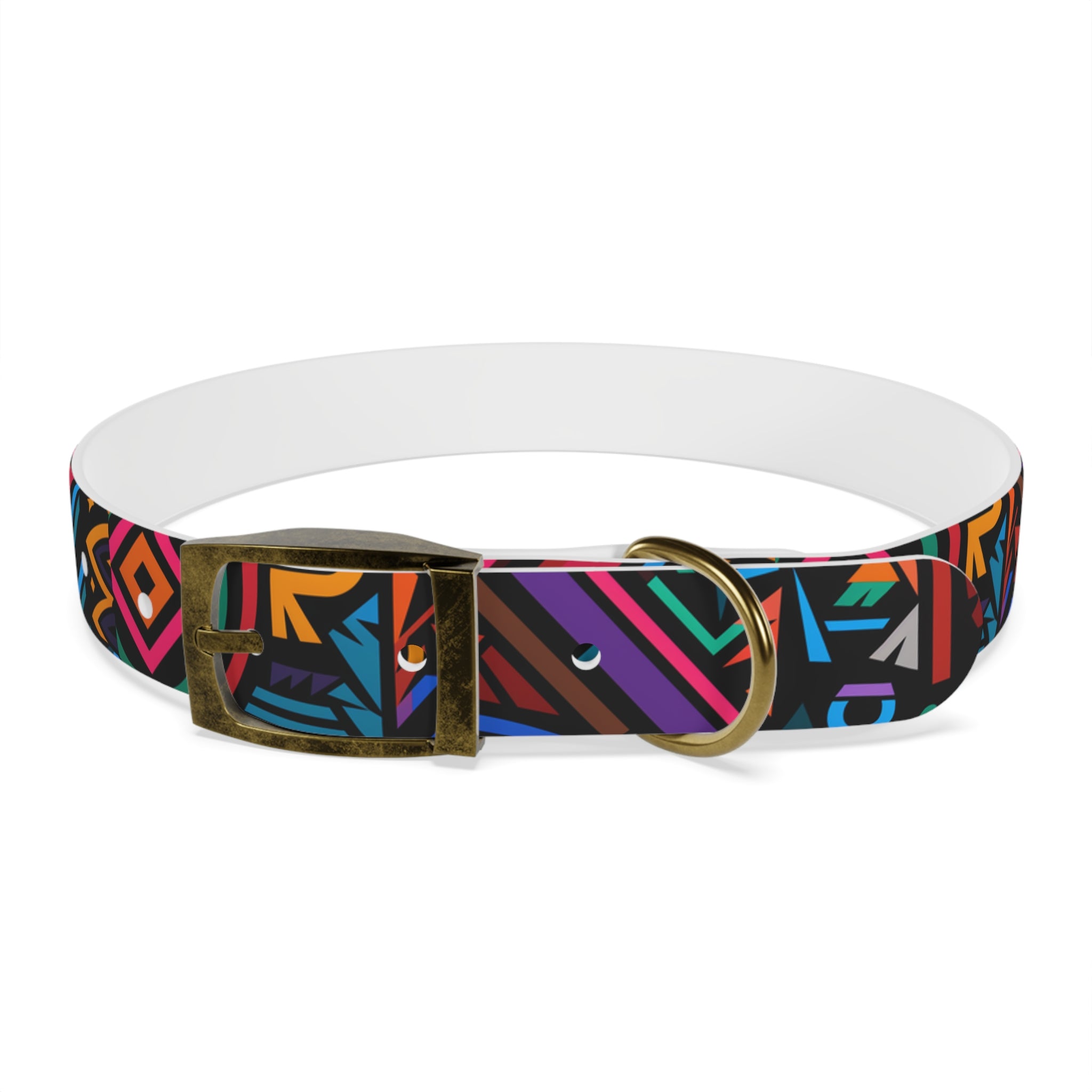Bold Geometric Colorway - Waterproof Hypoallergenic Dog Collar - Made in USA - Pet Crate | Trusted and Loved by Pet Lovers