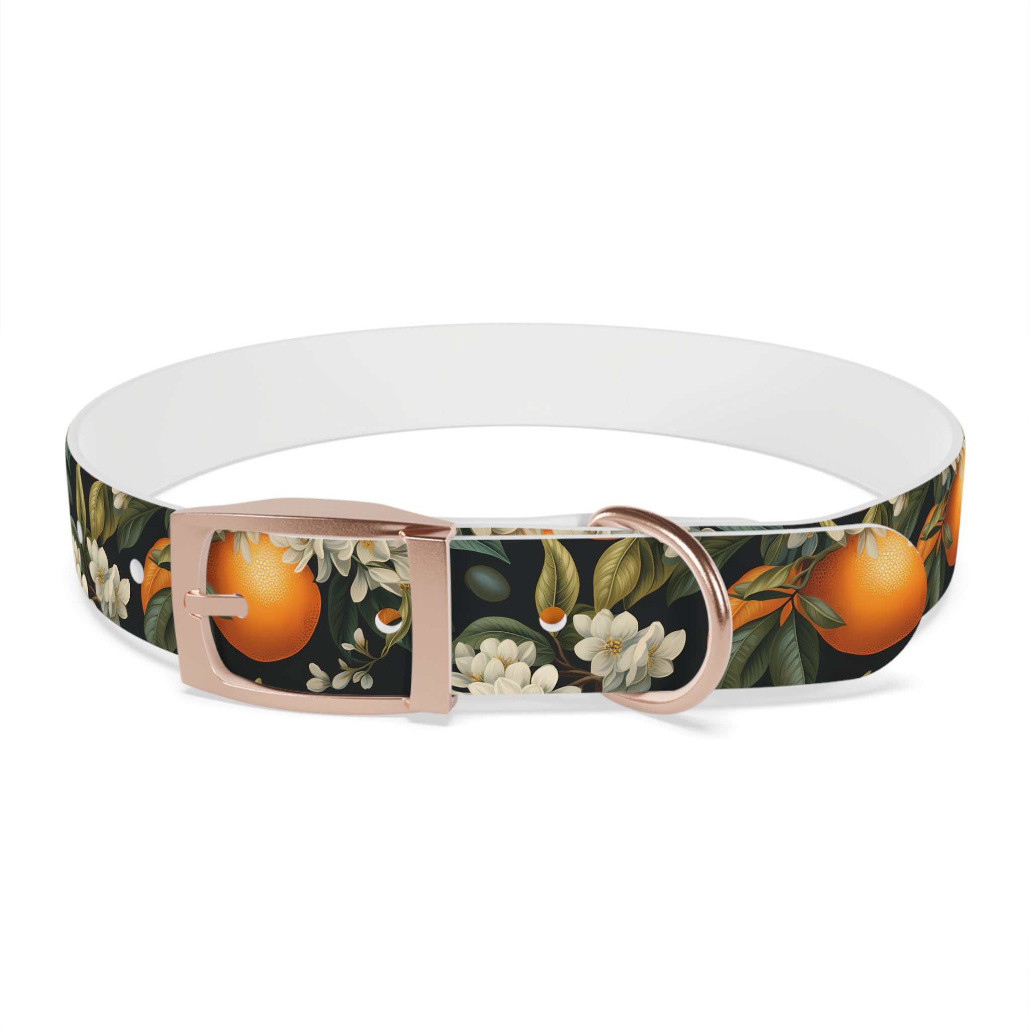 Orange Blossom Pattern - Hypoallergenic Waterproof Dog Collar - Proudly Made in USA - Pet Crate | Trusted and Loved by Pet Lovers