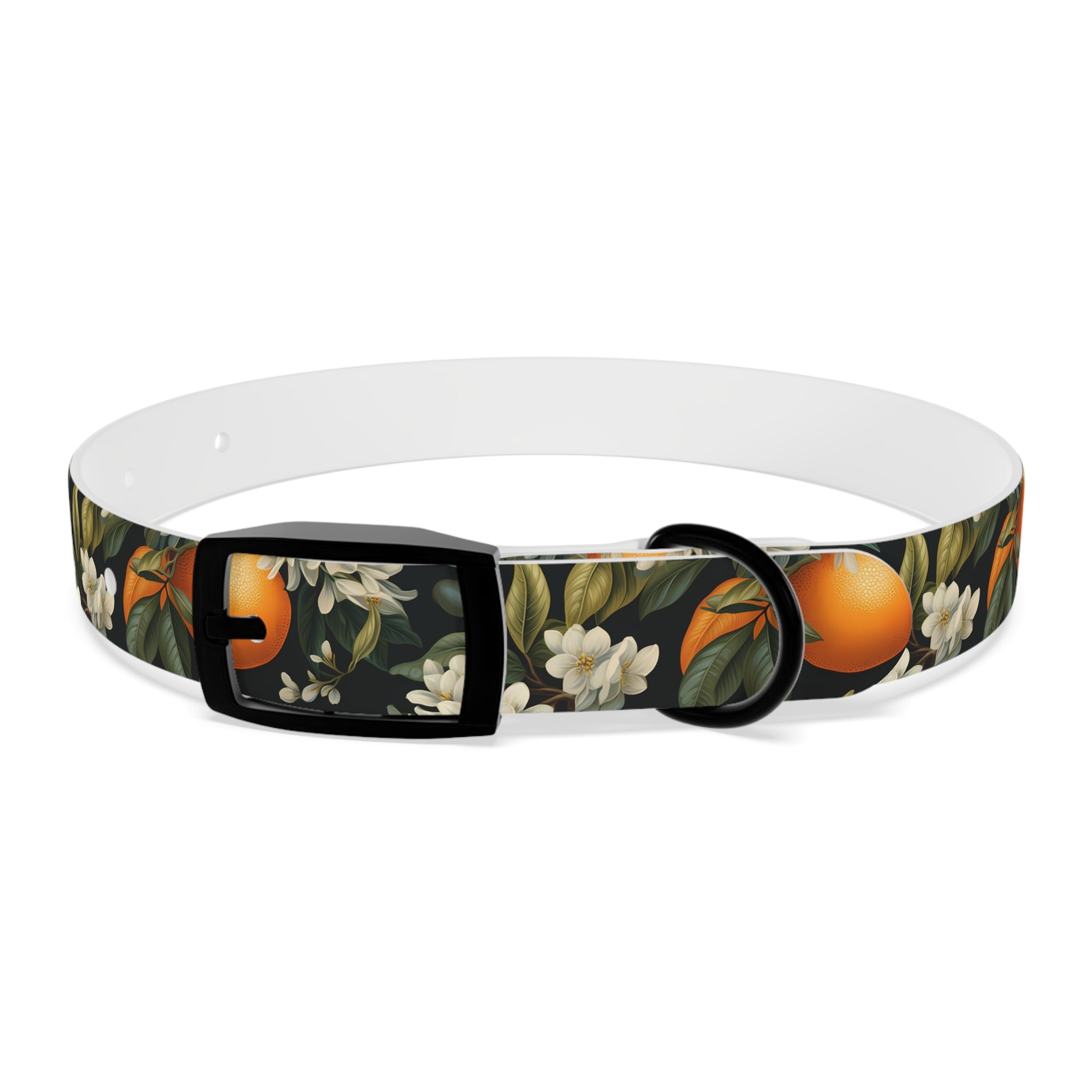 Orange Blossom Pattern - Hypoallergenic Waterproof Dog Collar - Proudly Made in USA - Pet Crate | Trusted and Loved by Pet Lovers