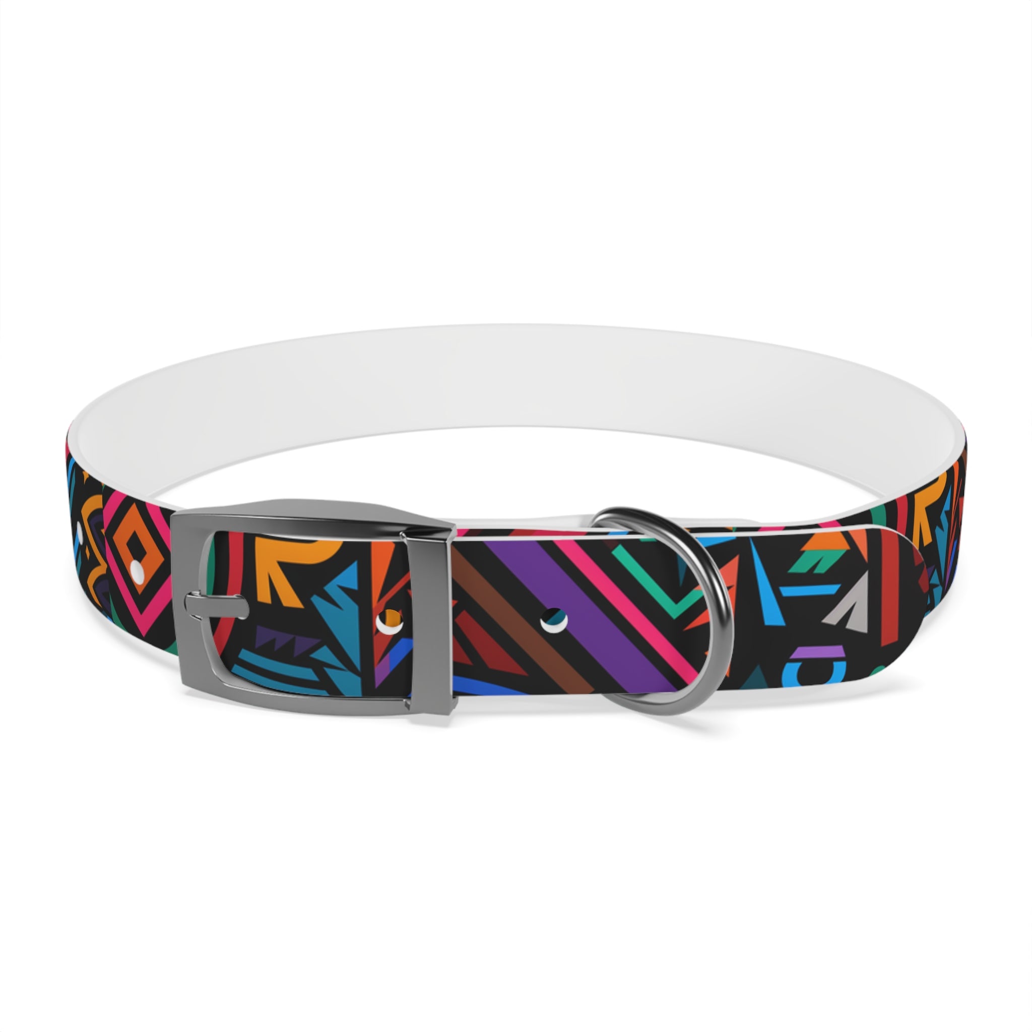 Bold Geometric Colorway - Waterproof Hypoallergenic Dog Collar - Made in USA - Pet Crate | Trusted and Loved by Pet Lovers
