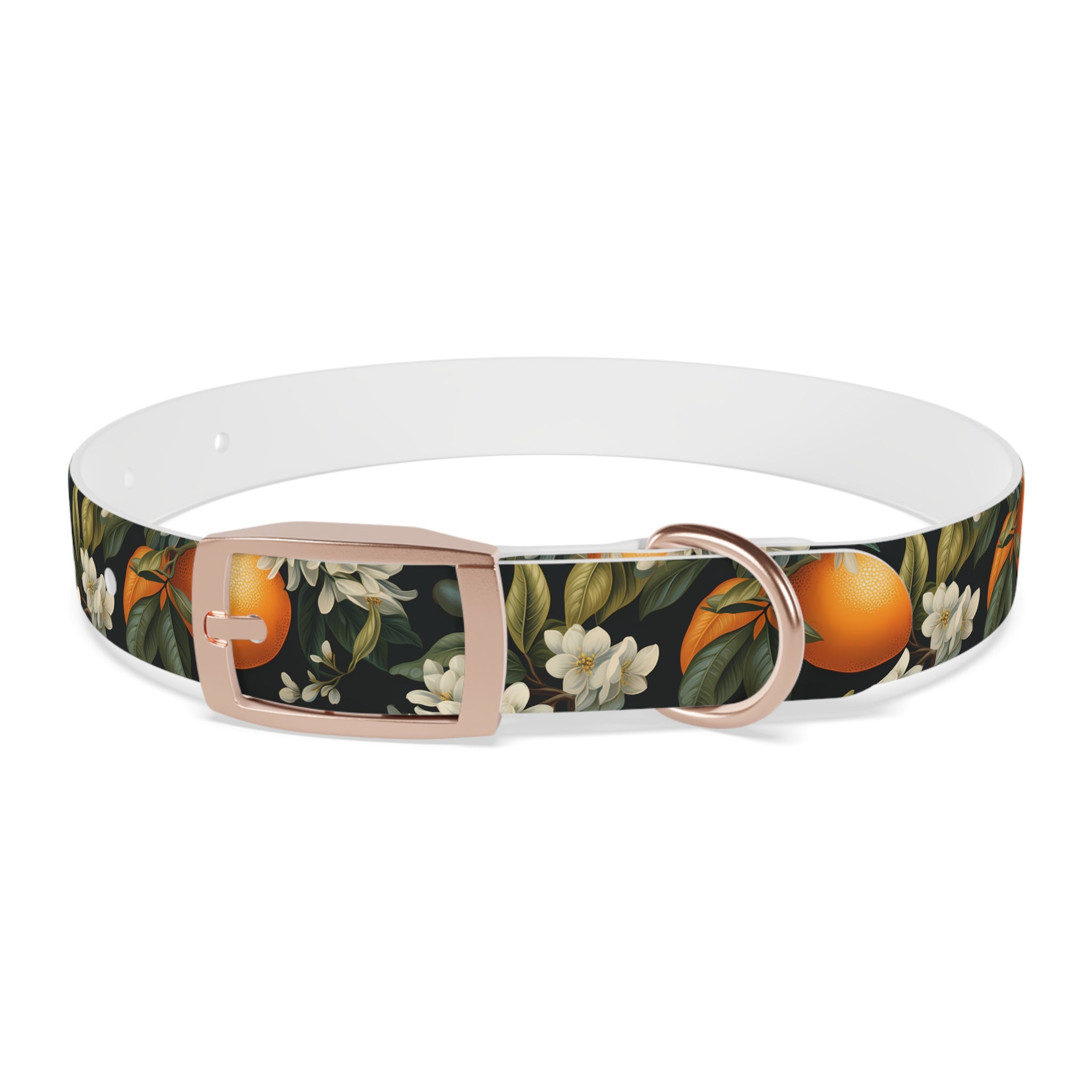 Orange Blossom Pattern - Hypoallergenic Waterproof Dog Collar - Proudly Made in USA - Pet Crate | Trusted and Loved by Pet Lovers