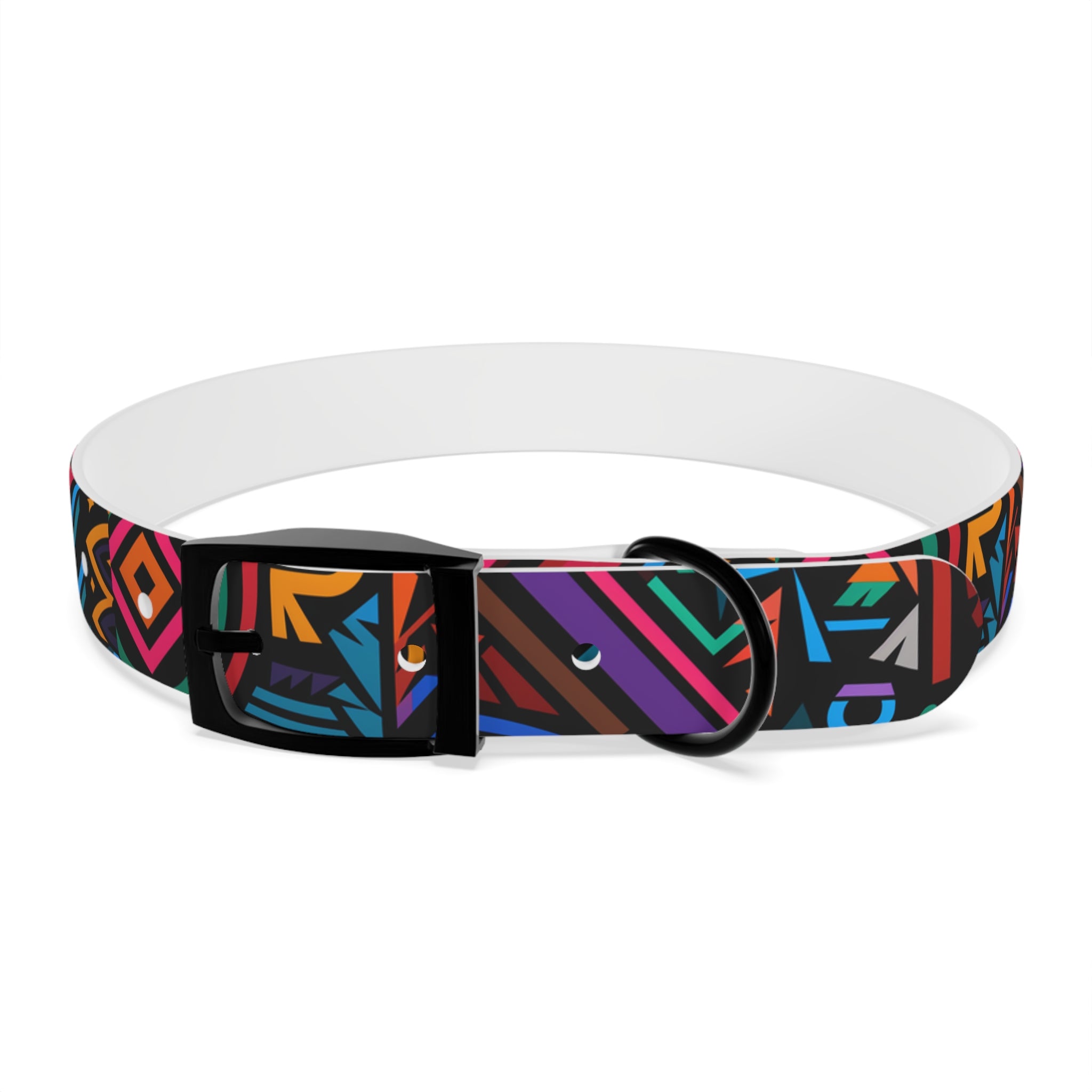 Bold Geometric Colorway - Waterproof Hypoallergenic Dog Collar - Made in USA - Pet Crate | Trusted and Loved by Pet Lovers