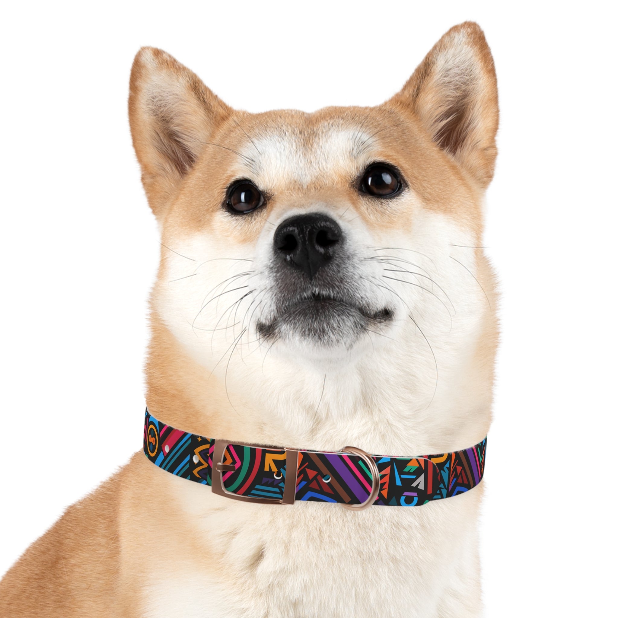 Bold Geometric Colorway - Waterproof Hypoallergenic Dog Collar - Made in USA - Pet Crate | Trusted and Loved by Pet Lovers