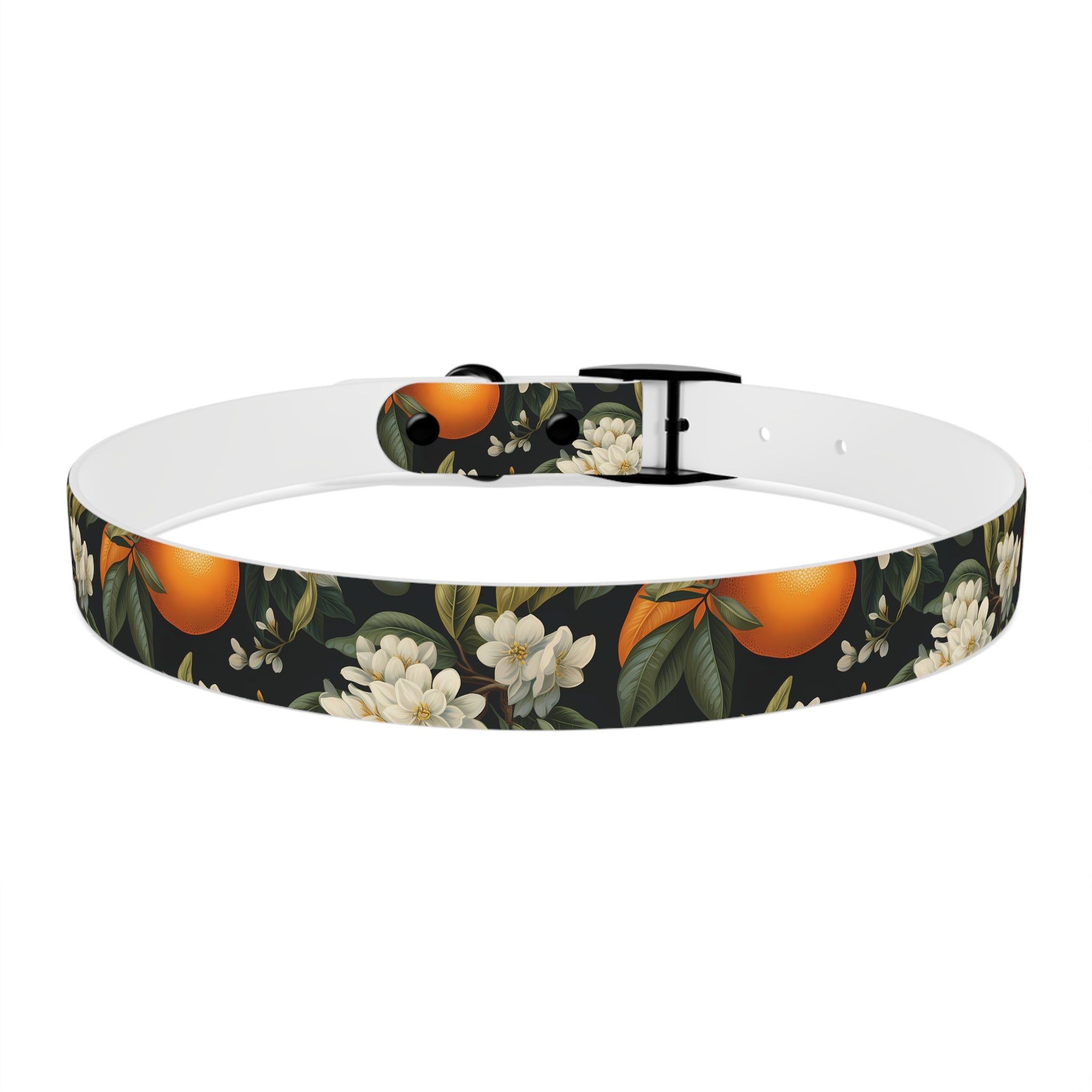 Orange Blossom Pattern - Hypoallergenic Waterproof Dog Collar - Proudly Made in USA - Pet Crate | Trusted and Loved by Pet Lovers