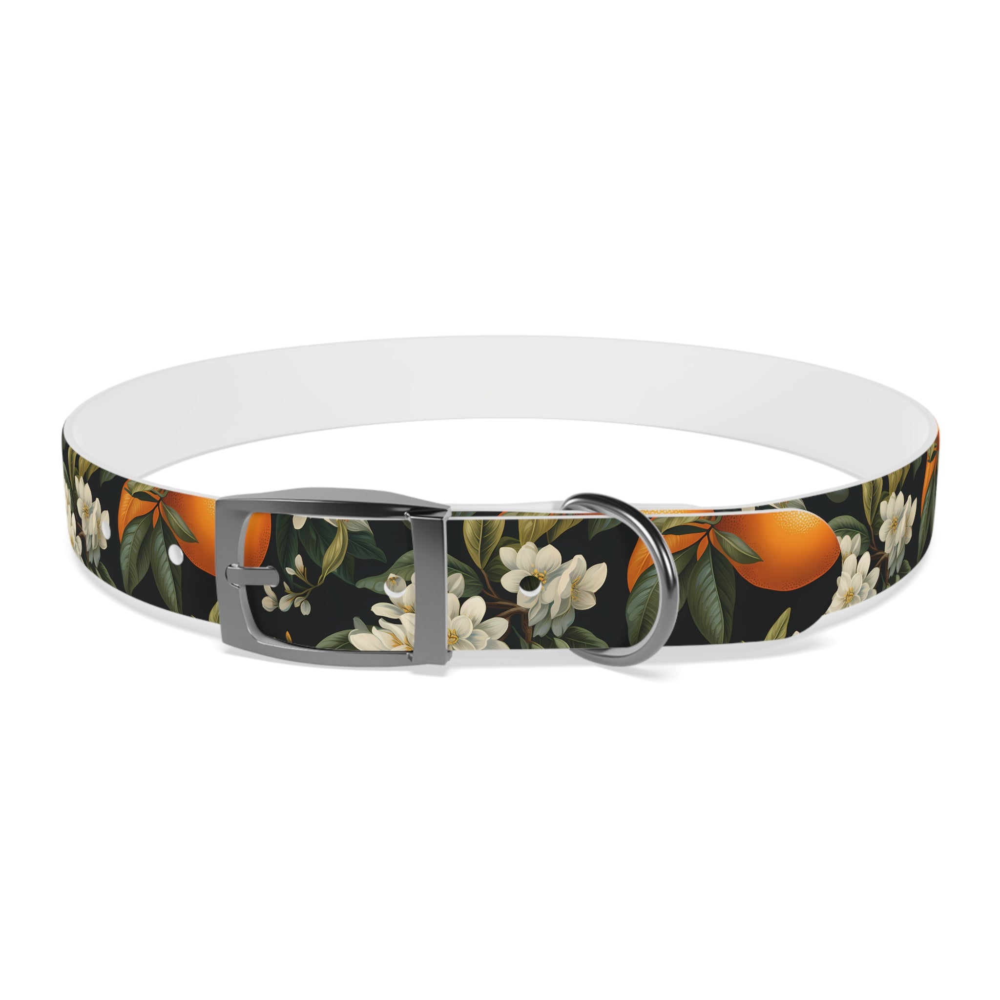 Orange Blossom Pattern - Hypoallergenic Waterproof Dog Collar - Proudly Made in USA - Pet Crate | Trusted and Loved by Pet Lovers