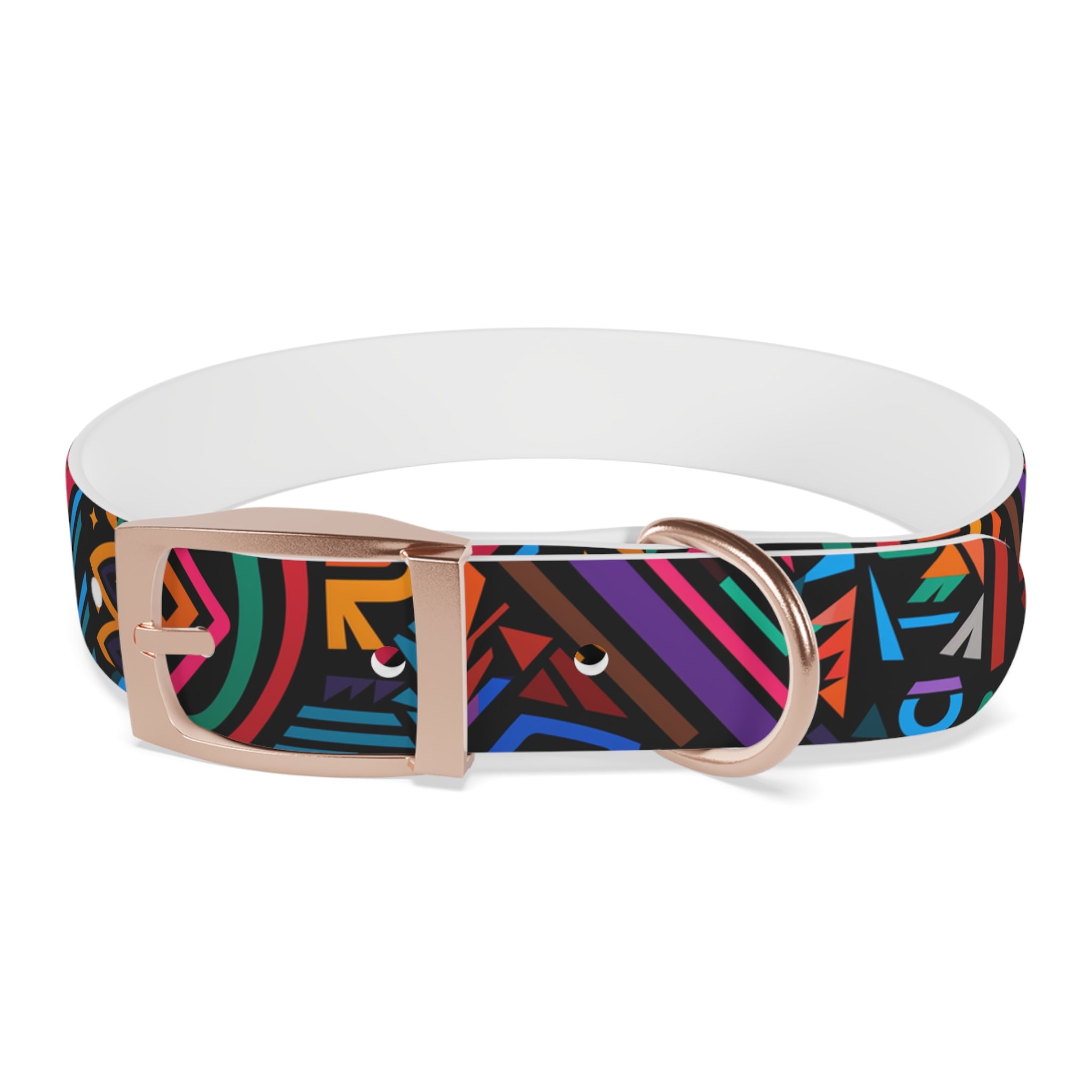 Bold Geometric Colorway - Waterproof Hypoallergenic Dog Collar - Made in USA - Pet Crate | Trusted and Loved by Pet Lovers