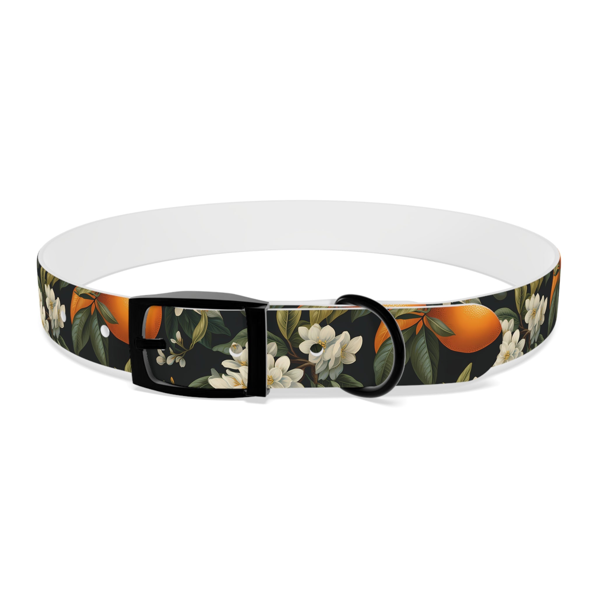 Orange Blossom Pattern - Hypoallergenic Waterproof Dog Collar - Proudly Made in USA - Pet Crate | Trusted and Loved by Pet Lovers