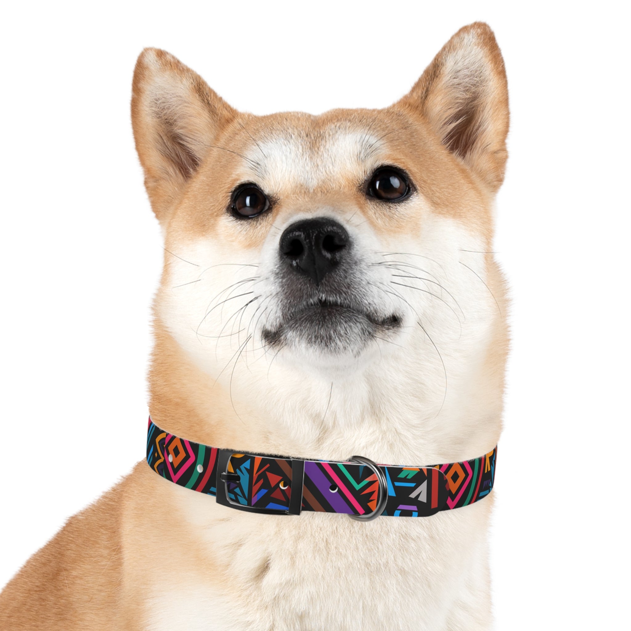 Bold Geometric Colorway - Waterproof Hypoallergenic Dog Collar - Made in USA - Pet Crate | Trusted and Loved by Pet Lovers