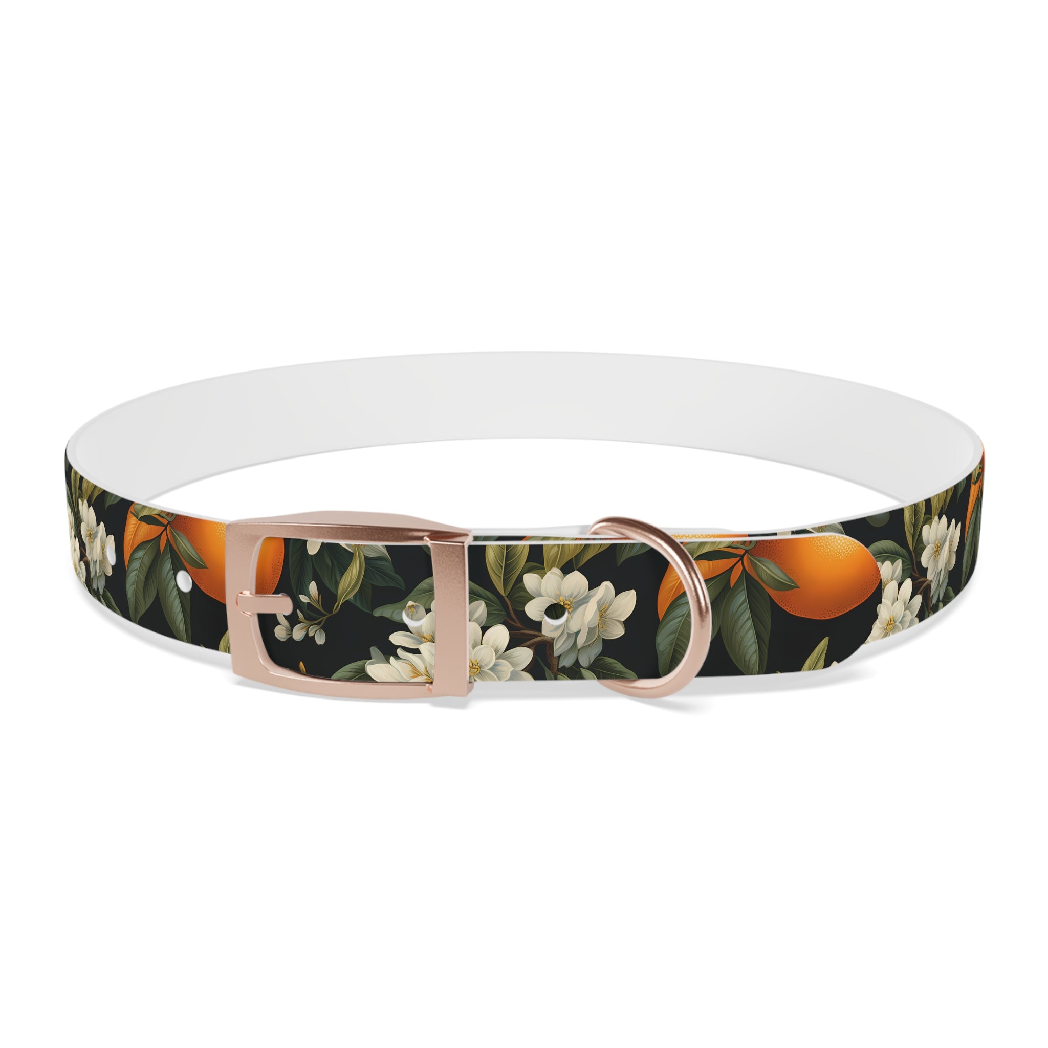 Orange Blossom Pattern - Hypoallergenic Waterproof Dog Collar - Proudly Made in USA - Pet Crate | Trusted and Loved by Pet Lovers