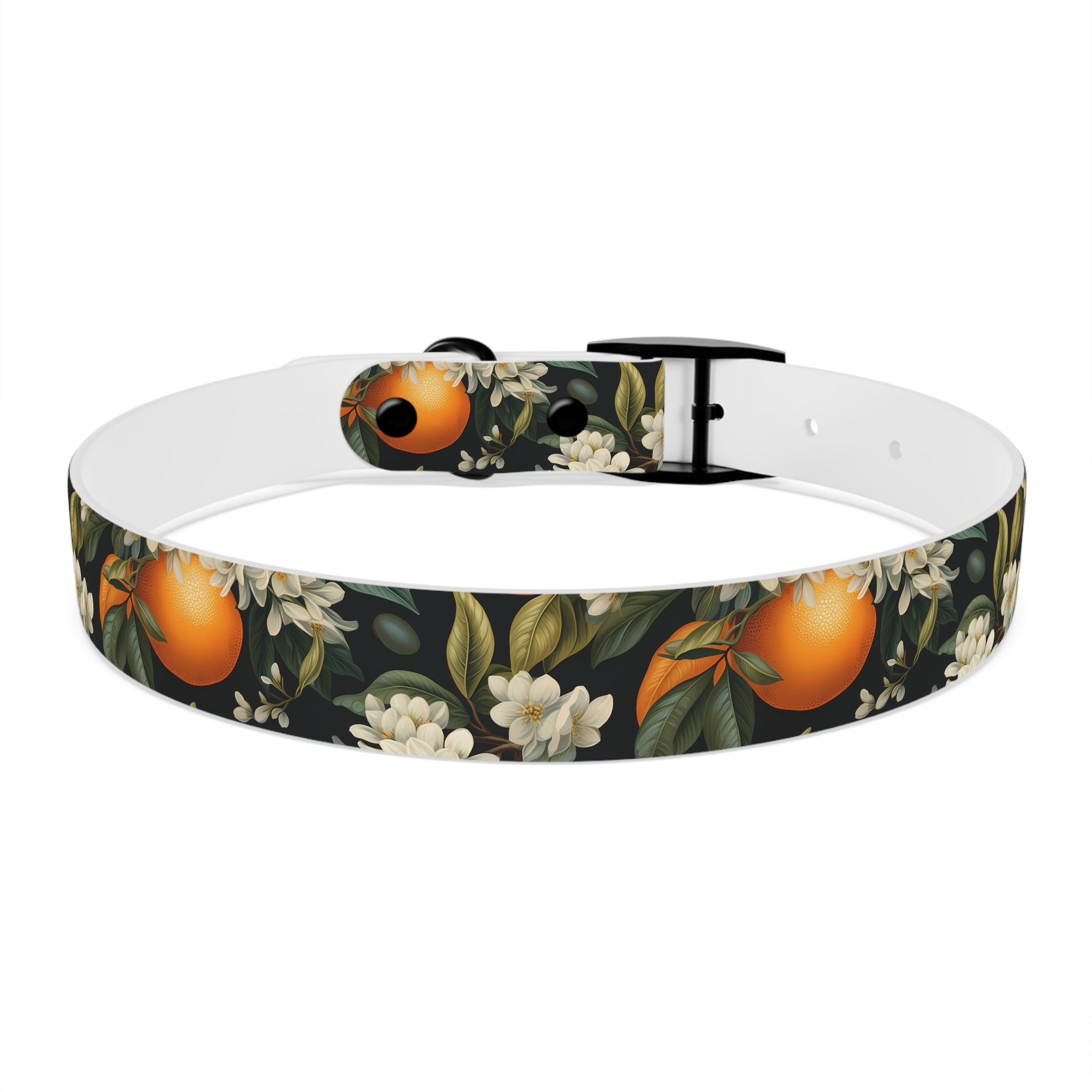 Orange Blossom Pattern - Hypoallergenic Waterproof Dog Collar - Proudly Made in USA - Pet Crate | Trusted and Loved by Pet Lovers