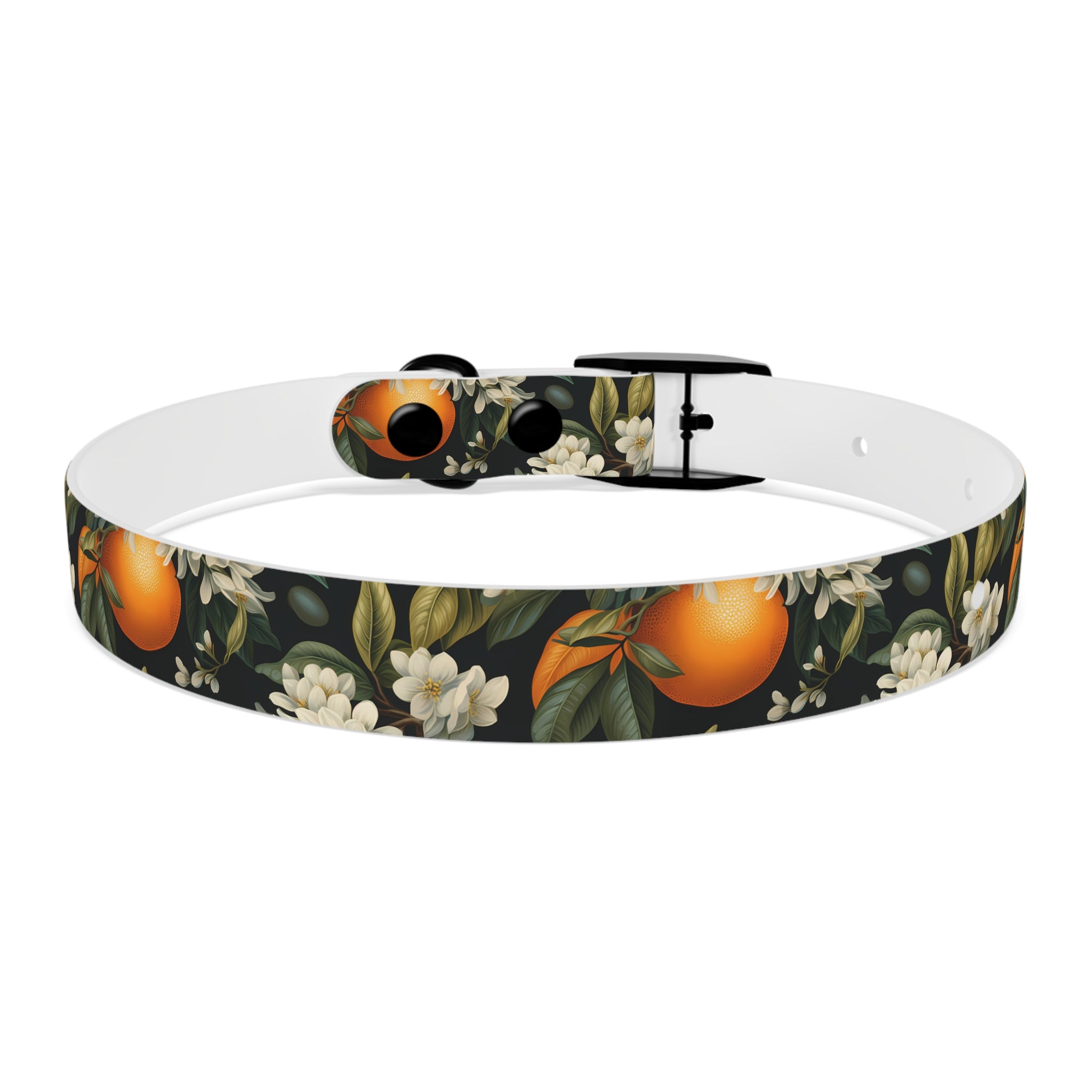 Orange Blossom Pattern - Hypoallergenic Waterproof Dog Collar - Proudly Made in USA - Pet Crate | Trusted and Loved by Pet Lovers